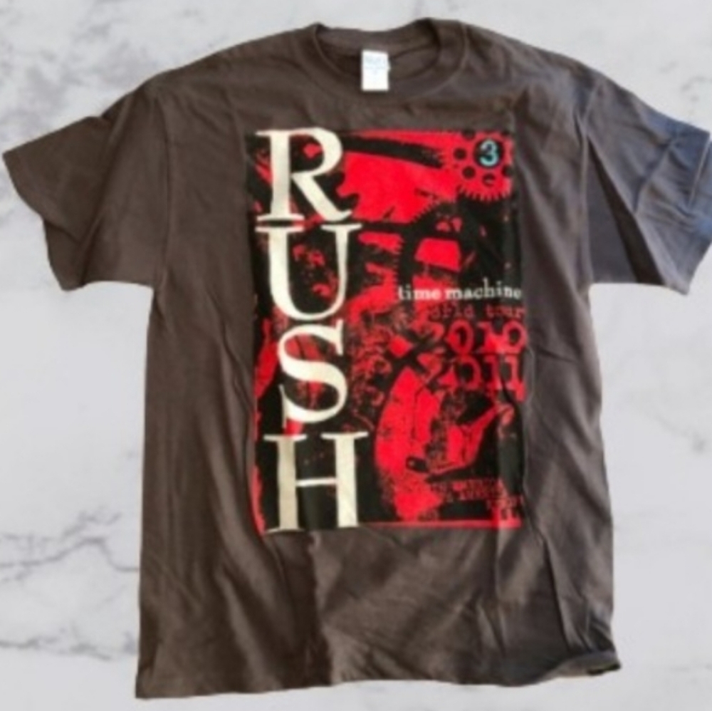 RUSH Time Machine Tour T-Shirt 2010-2011 Concert Tee M&O Knits NEVER WORN size M